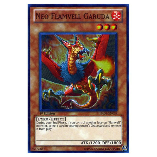 Yu-Gi-Oh! - Hidden Arsenal 4 - Trishula's Triumph - Neo Flamvell Garuda (Super Rare) HA04-EN034