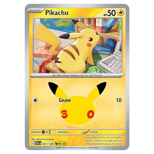 Pokemon - 30th Celebration - Pikachu - 031/128