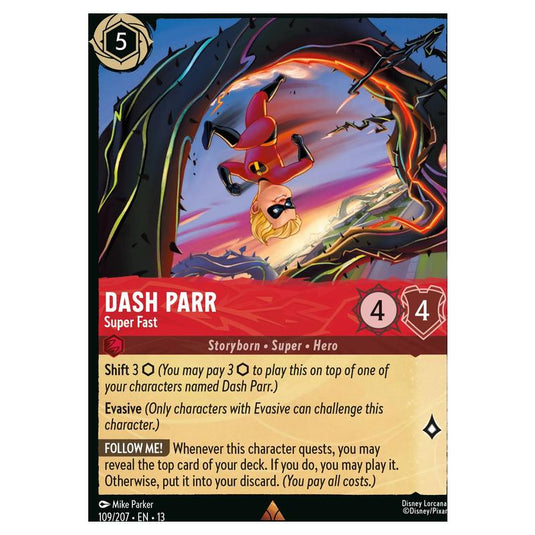 Lorcana - Attack of the Vine! - Dash Parr - Super Fast (Rare) - 109/207