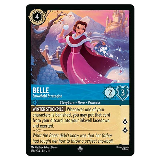 Lorcana - Winterspell - Belle - Snowfield Strategist (Super Rare) - 158/204