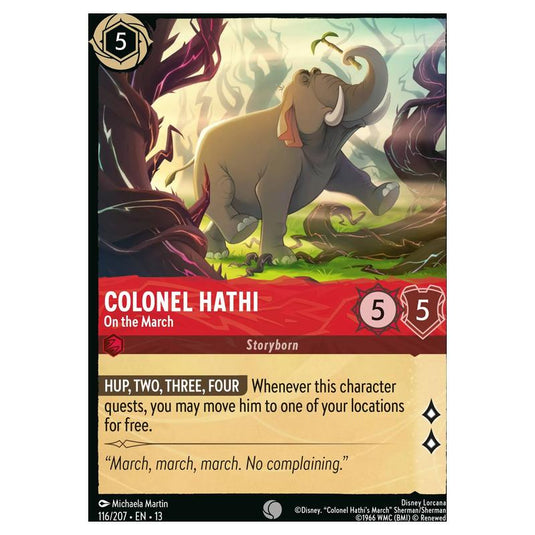 Lorcana - Attack of the Vine! - Colonel Hathi - On the March (Common) - 116/207