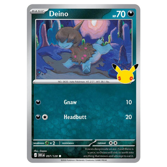 Pokemon - 30th Celebration - Deino - 097/128