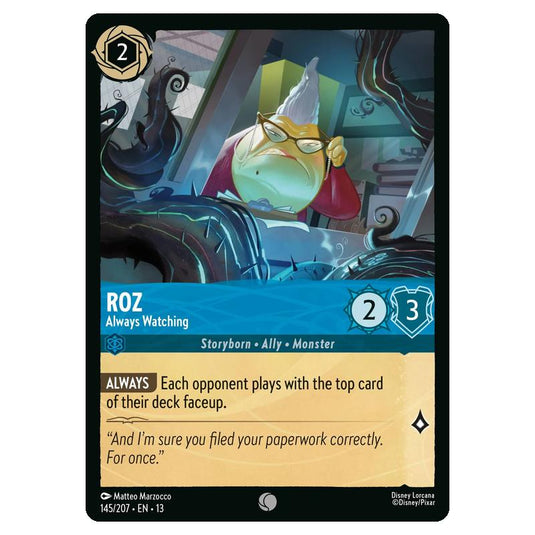 Lorcana - Attack of the Vine - Roz - Always Watching (Common) - 145/207