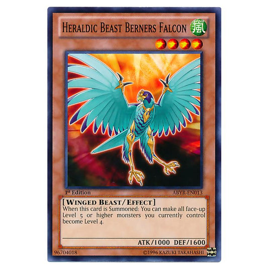 Yu-Gi-Oh! - Abyss Rising - Heraldic Beast Berners Falcon (Common) ABYR-EN013