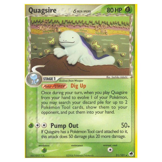 Pokemon - EX Dragon Frontiers - Quagsire δ Delta Species - 021