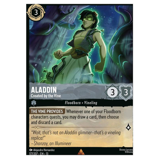 Lorcana - Attack of the Vine! - Aladdin - Created by the Vine (Rare) - 177/207