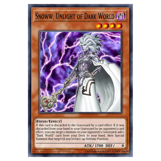 Yu-Gi-Oh! - Structure Deck - Dark World - Snoww, Unlight of Dark World (Common) SR13-EN044