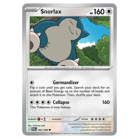 Pokemon - Mega Evolution - Perfect Order - Snorlax - 063/088