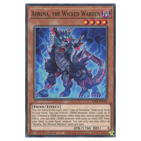 Yu-Gi-Oh! - Egyptian God Deck - Slifer the Sky Dragon - Ahrima, the Wicked Warden (Common) EGS1-EN016
