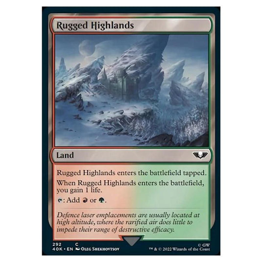 Magic The Gathering - Universes Beyond - Warhammer 40k - Rugged Highlands - 292/168