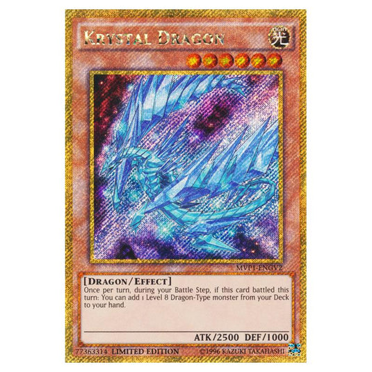 Yu-Gi-Oh! - Yu-Gi-Oh! The Dark Side of Dimensions Movie Pack - Gold Edition - Krystal Dragon (Gold Secret Rare) MVP1-ENGV2