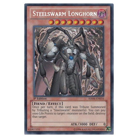 Yu-Gi-Oh! - Hidden Arsenal 6 - Omega Xyz - Steelswarm Longhorn (Secret Rare) HA06-EN016