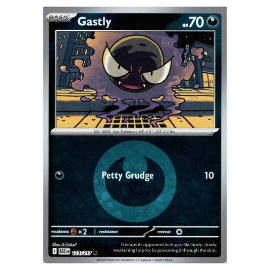 Pokemon - Mega Evolution - Ascended Heroes - Energy Reverse Holo - Gastly - 123/217