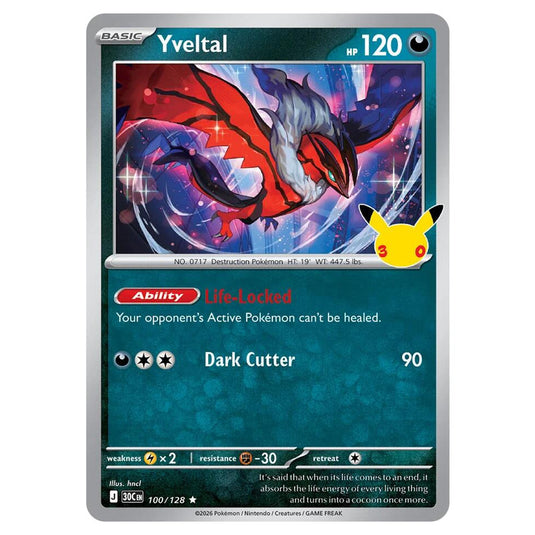 Pokemon - 30th Celebration - Yveltal - 100/128