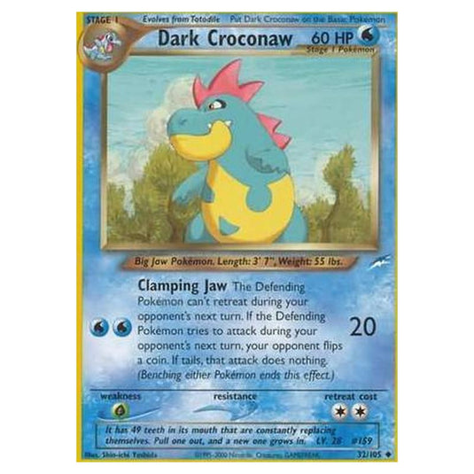 Pokemon - Neo Destiny - Dark Croconaw - 032/105