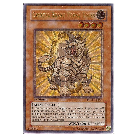 Yu-Gi-Oh! - Force of the Breaker - Crystal Beast Topaz Tiger (Ultimate Rare) FOTB-EN004