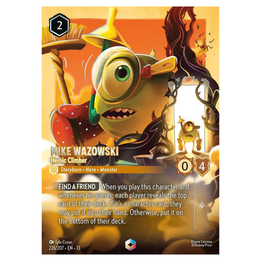 Lorcana - Attack of the Vine! - Mike Wazowski - Heroic Climber (Enchanted) - 226/207