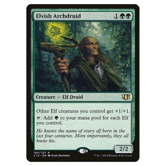 Magic The Gathering - Commander 2014 - Elvish Archdruid - 190