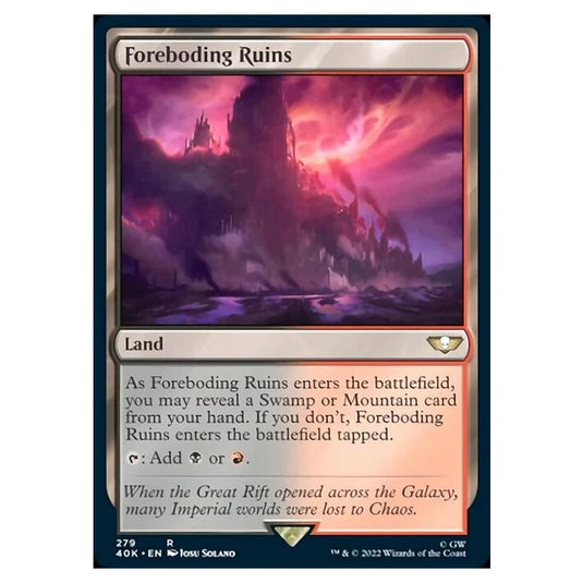 Magic The Gathering - Universes Beyond - Warhammer 40k - Foreboding Ruins - 279/168