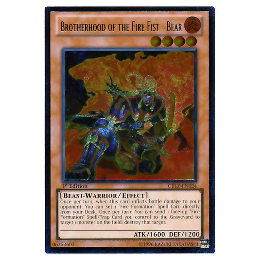 Yu-Gi-Oh! - Cosmo Blazer - Brotherhood of the Fire Fist - Bear (Ultimate Rare) CBLZ-EN024