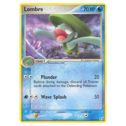 Pokemon - EX Crystal Guardians - Lombre - 037/100