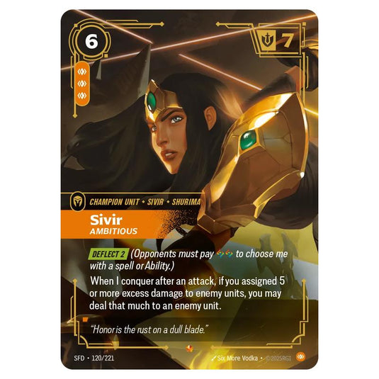 Riftbound: League of Legends TCG - Spiritforged - Sivir - Ambitious - 120/221