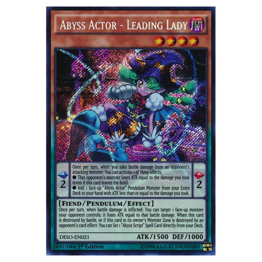 Yu-Gi-Oh! - Destiny Soldiers - Abyss Actor - Leading Lady (Secret Rare) DESO-EN021