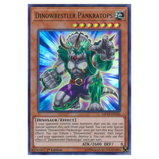 Yu-Gi-Oh! - 2019 Gold Sarcophagus Tin Mega Pack - Dinowrestler Pankratops (Ultra Rare) MP19-EN160