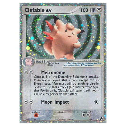 Pokemon - EX Series - FireRed & LeafGreen - Clefable ex - 106/112