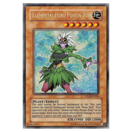 Yu-Gi-Oh! - Premium Pack 2 (TCG) - Elemental HERO Poison Rose (Secret Rare) PP02-EN006