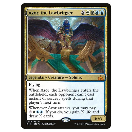 Magic The Gathering - Rivals Of Ixalan - Azor, The Lawbringer - 154/196 (Foil)