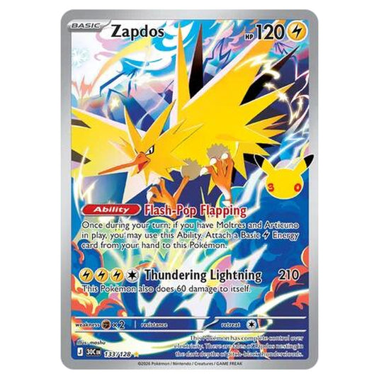 Pokemon - 30th Celebration - Zapdos - 133/128