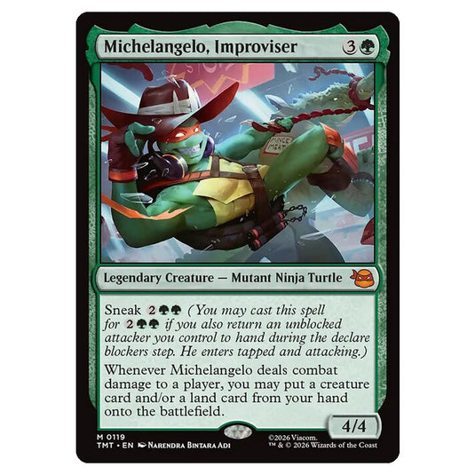 Magic The Gathering - Teenage Mutant Ninja Turtles - Michelangelo, Improviser - 0119