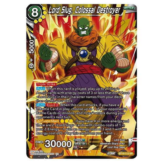 Dragon Ball Super - Fighter's Ambition - Lord Slug, Colossal Destroyer - BT19-112