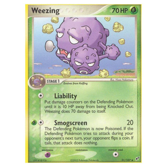 Pokemon - EX Deoxys - Weezing - 051/107