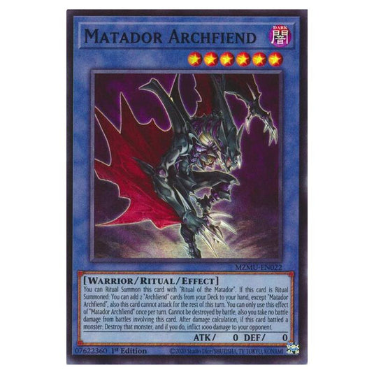 Yu-Gi-Oh! - Maze of Muertos - Matador Archfiend (Super Rare) - MZMU-EN022