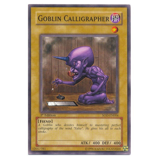 Yu-Gi-Oh! - Soul of the Duelist - Goblin Calligrapher (Common) SOD-EN004