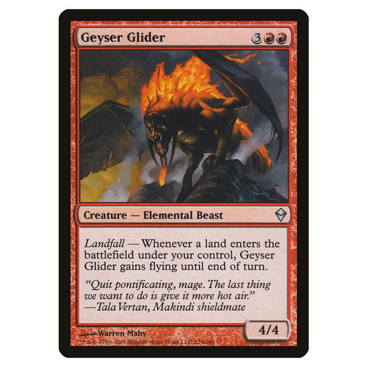 Magic The Gathering - Zendikar - Geyser Glider - 124/249 (Foil)