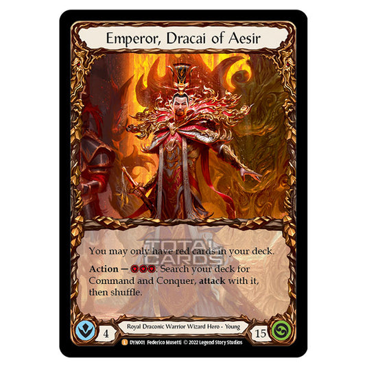 Flesh & Blood - Dynasty - Emperor, Dracai of Aesir (Cold Foil) - DYN001-CF