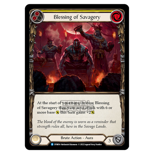 Flesh & Blood - Dynasty - Blessing of Savagery (Yellow) - DYN014