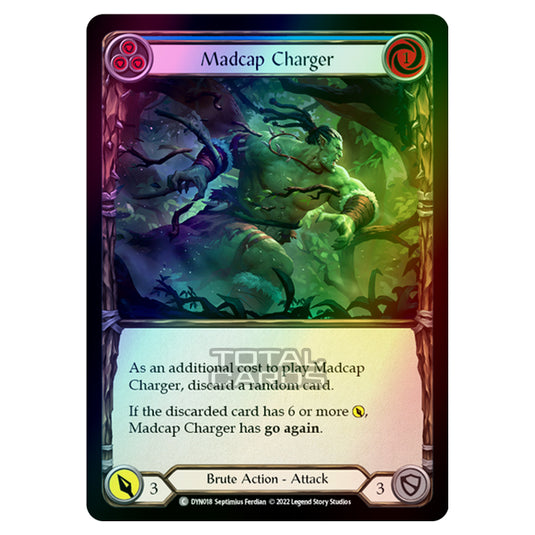 Flesh & Blood - Dynasty - Madcap Charger (Blue) (Rainbow Foil) - DYN018-RF