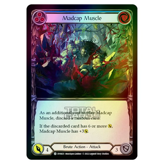 Flesh & Blood - Dynasty - Madcap Muscle (Blue) (Rainbow Foil) - DYN021-RF