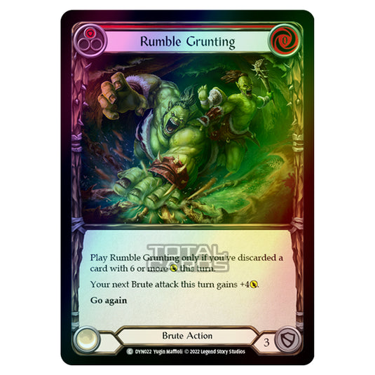 Flesh & Blood - Dynasty - Rumble Grunting (Red) (Rainbow Foil) - DYN022-RF