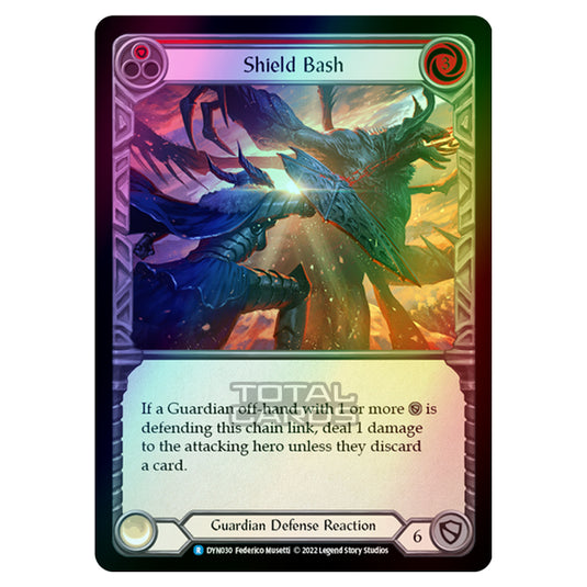 Flesh & Blood - Dynasty - Shield Bash (Red) (Rainbow Foil) - DYN030-RF