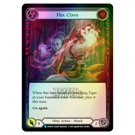 Flesh & Blood - Dynasty - Flex Claws (Red) (Rainbow Foil) - DYN050-RF