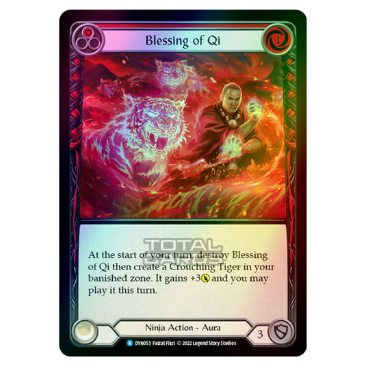 Flesh & Blood - Dynasty - Blessing of Qi (Red) (Rainbow Foil) - DYN053-RF