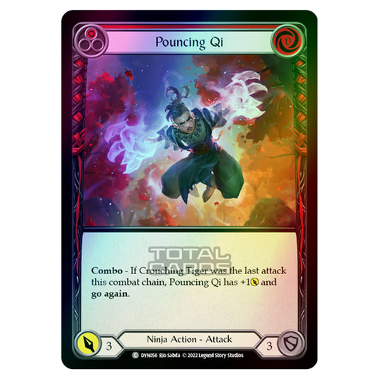 Flesh & Blood - Dynasty - Pouncing Qi (Yellow) (Rainbow Foil) - DYN057-RF