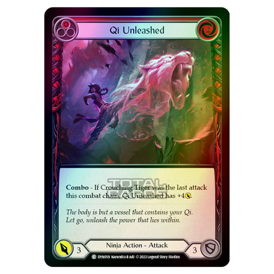 Flesh & Blood - Dynasty - Qi Unleashed (Red) (Rainbow Foil) - DYN059-RF