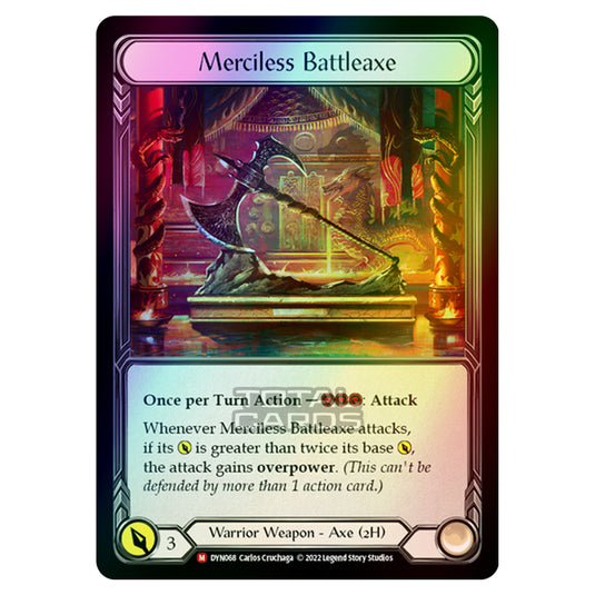 Flesh & Blood - Dynasty - Merciless Battleaxe (Rainbow Foil) - DYN068-RF