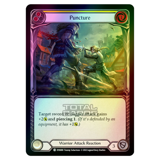 Flesh & Blood - Dynasty - Puncture (Yellow) (Rainbow Foil) - DYN080-RF